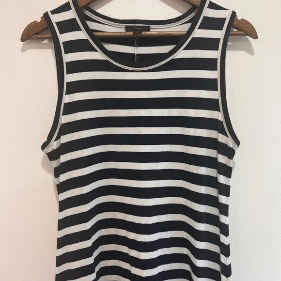 J. Crew Striped High Low Maxi Dress, White Navy Icon Stripe Nautical Beach, M - Picture 4 of 9